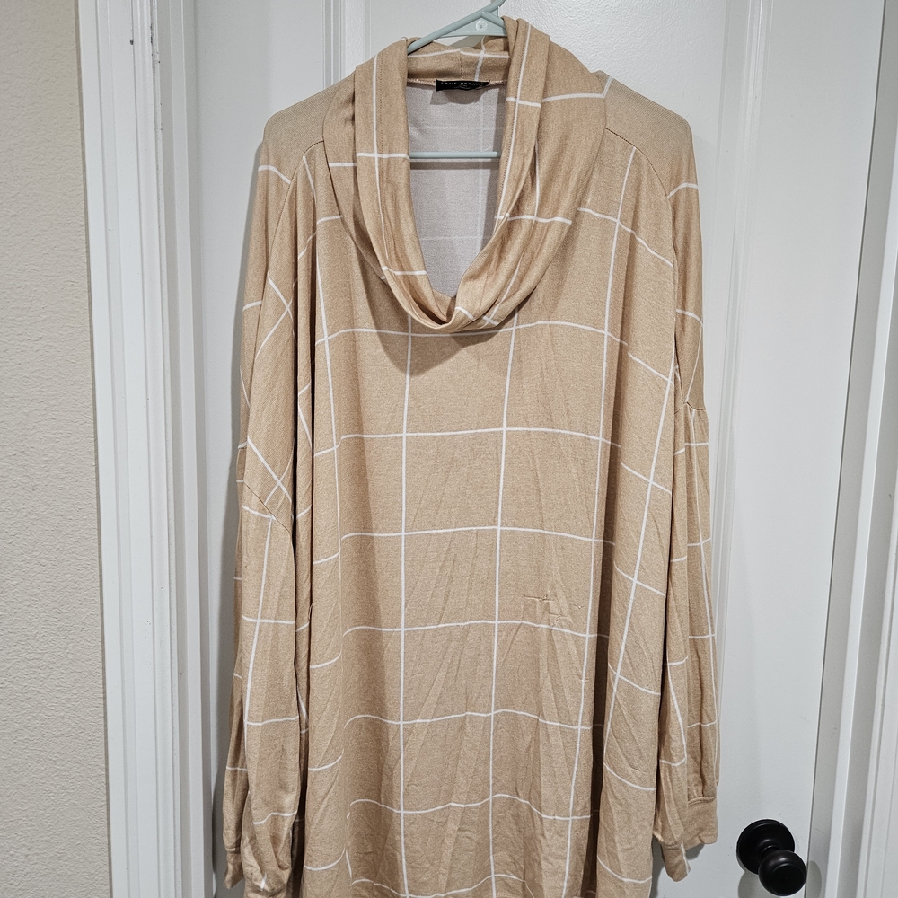 Lane Bryant Tan Cowl Neck Sweater
